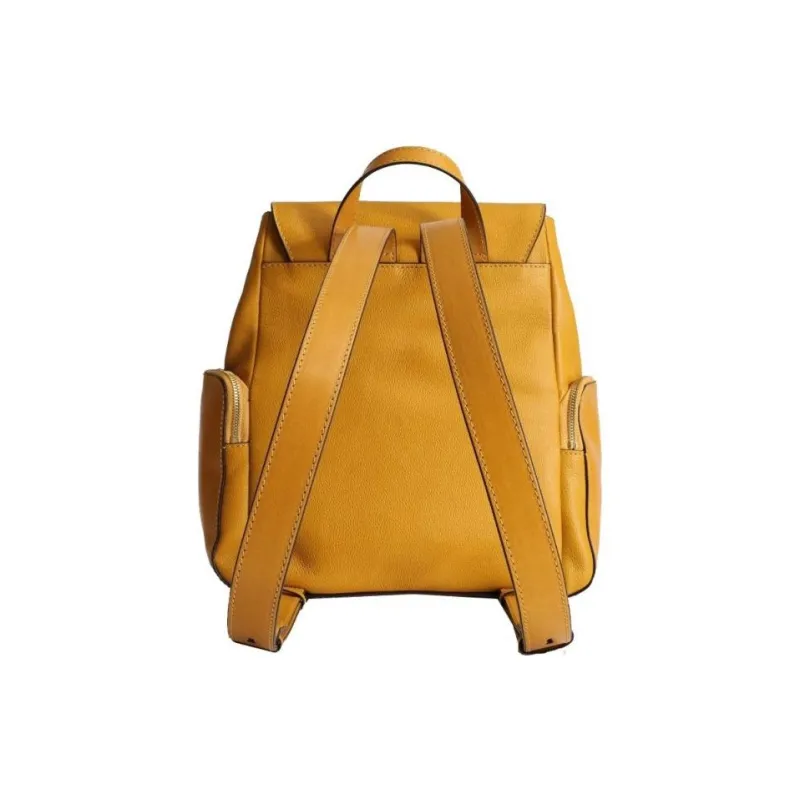 THE BRIDGE Leather Backpack Women's Yellow-2