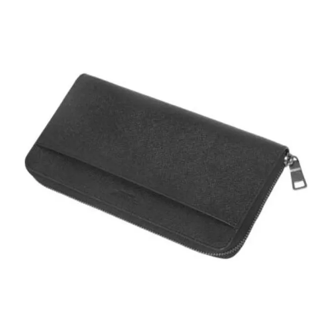 COACH Travel Wallet Leather Long Zipper Wallet Clutch Men's Black-1