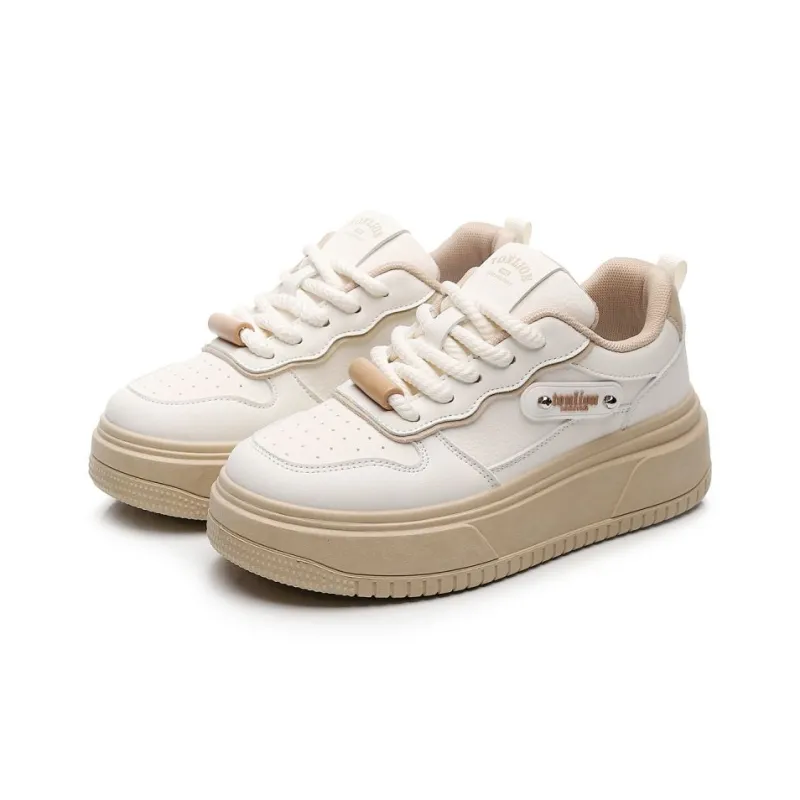 Tonlion Fashion Design Height Increasing Lightweight Low Top Skateboard Shoes Women's-1