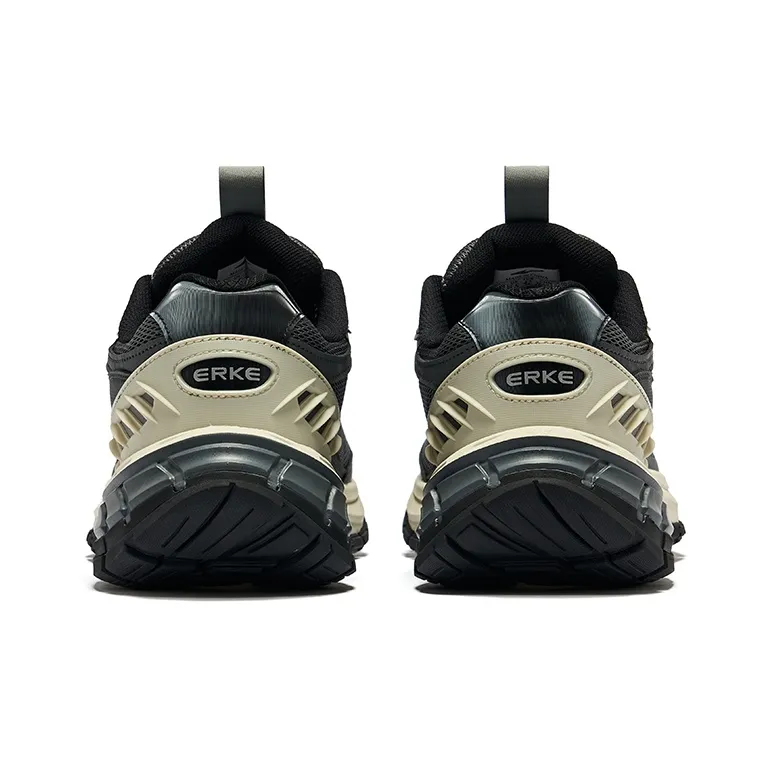 Erke Hongyu Cushioning Wear-Resistant Low-Top Running Shoes Men's Carbon Gray With Black Accents-3