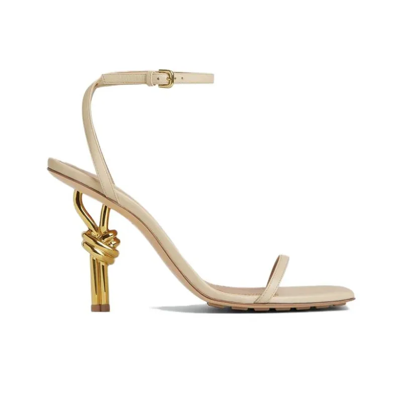 Bottega Veneta Knot One Strap Sandals 9cm Women's White-1