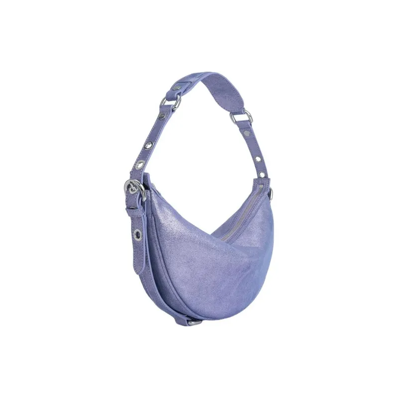 By Far Gib Lamé Leather Shoulder Bag-1