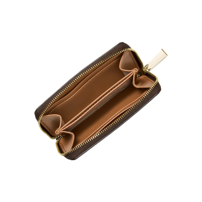 MICHAEL KORS Coated Canvas Wallet Small Size Women's Brown & Acorn-2
