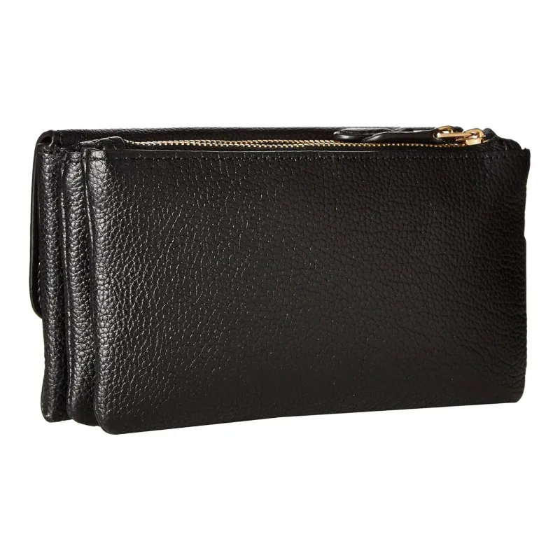 COACH Triple Leather Clutch Small Size Women's Black-1