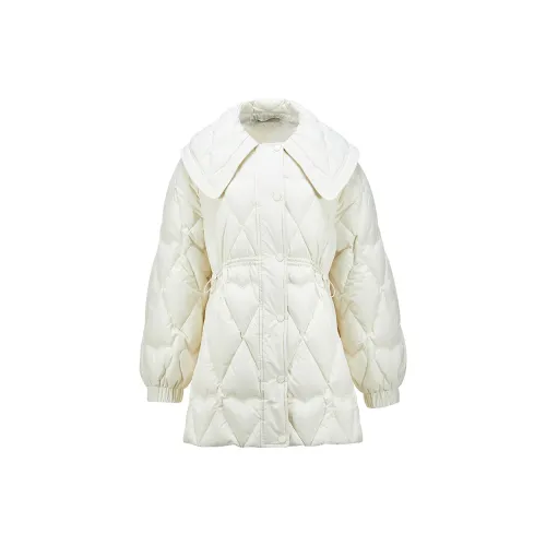 XIANGYING Down Jackets Women's Beige