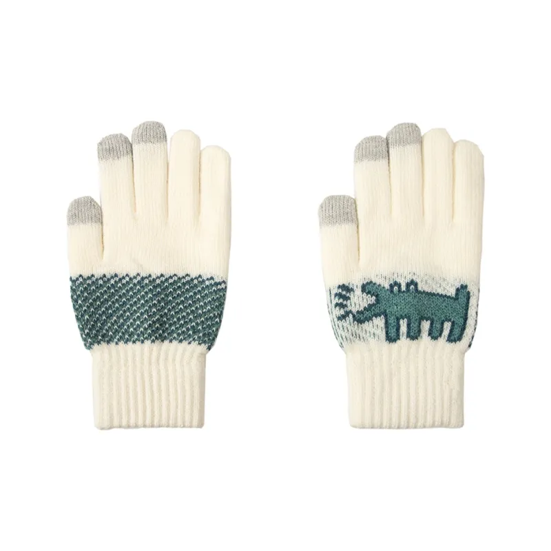 BAIJUAN Acrylic Knit Gloves Unisex-1