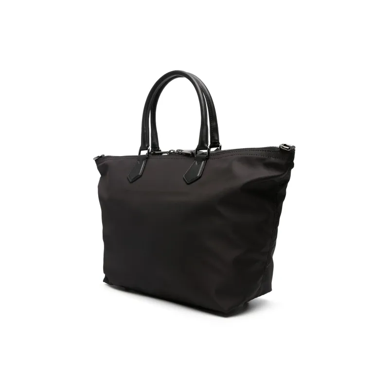 MOSCHINO Polyester With Calfskin Tote Bag Shopping Bag Handbag Men's Black-1