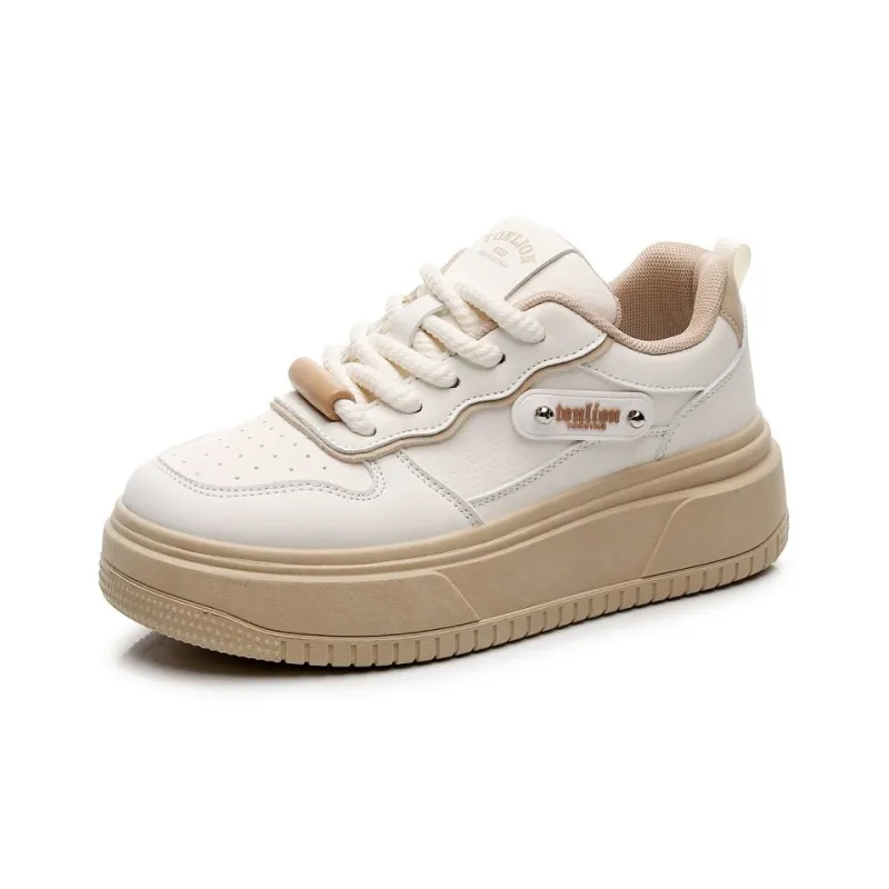 Tonlion Fashion Design Height Increasing Lightweight Low Top Skateboard Shoes Women's-2