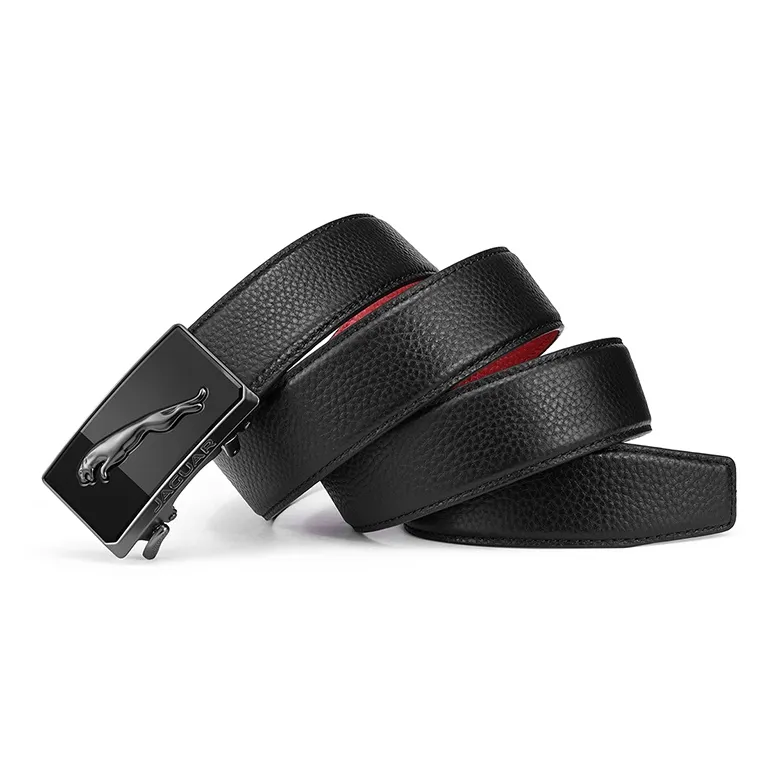 JAGUAR Alloy Leather Belts Men's 3.5cm-6
