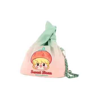 POP MART Sweet Bean Suede Crossbody Handbags Regular Women's Pink & Green