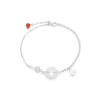 DAISY BEAUTY Hetian Jade Bracelets Pale Greenish-White Jade Women's