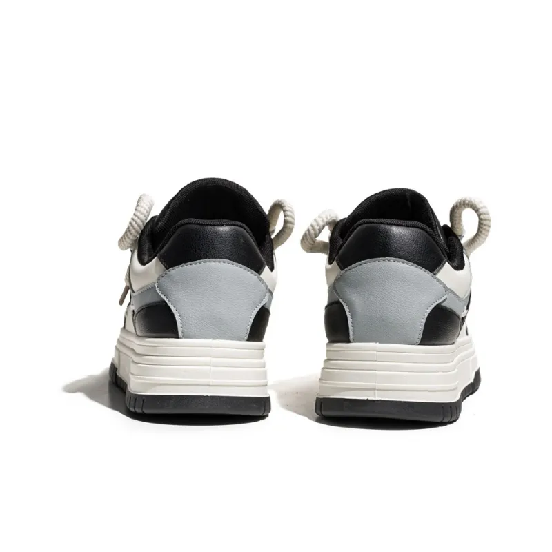 Meiretu Low Top Skateboard Shoes Men's Black-4