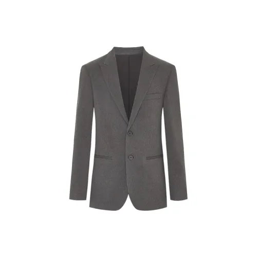 URBAN REVIVO Business Suits Men Dark Gray Heather Gray