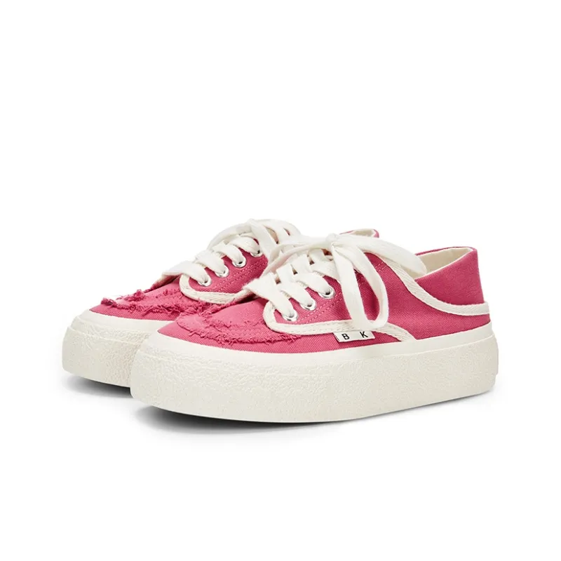 KARLIE KELLER Low Top Canvas Shoes Women's Rose Red-3
