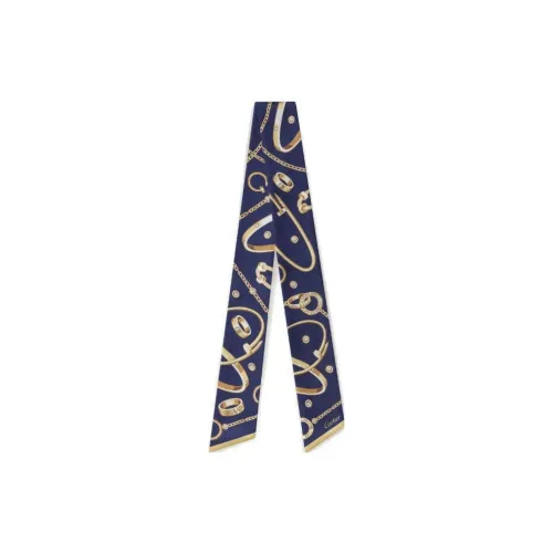 CARTIER Silk Scarves Women's Blue