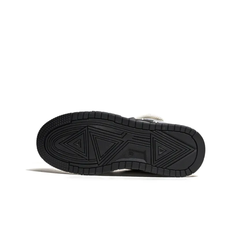 Meiretu Low Top Skateboard Shoes Men's Black-5