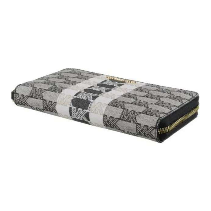 MICHAEL KORS Jet Set Travel PVC With Leather Wallet Women's Black-4