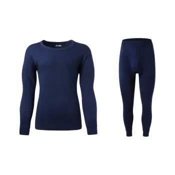 DearBoyFriend 2023 Autumn Warm Guy Collection Thermal Set Men's Navy Blue