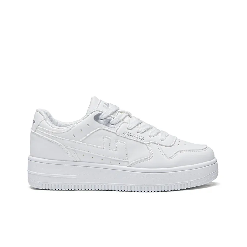 Warrior Students' White Sneakers Wear resistant And Lightweight Low Top Skateboard Shoes Unisex White-1