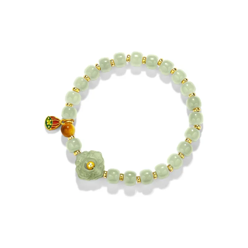 North Cain Hetian Jade Bracelets Women's Pale Greenish White Jade-0