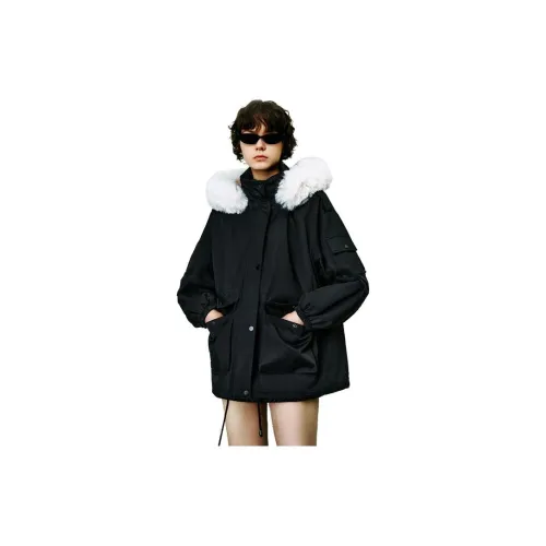 URBAN REVIVO Puffer Jackets Women's Black