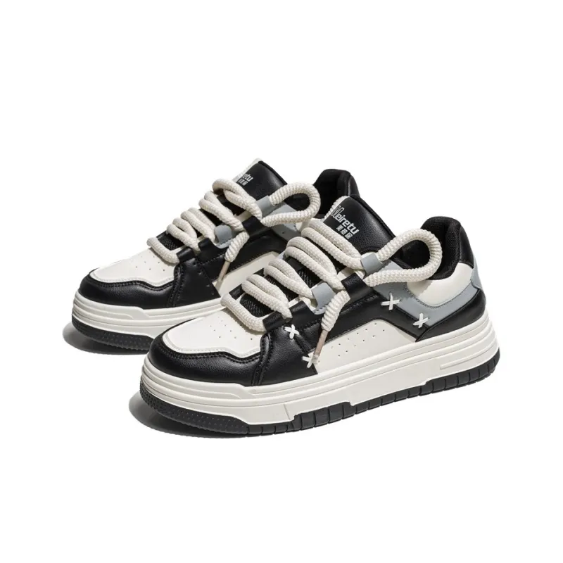 Meiretu Low Top Skateboard Shoes Men's Black-2