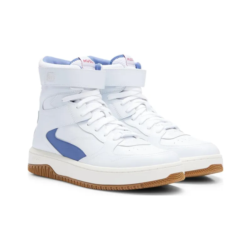 HUGO BOSS High Top Skateboard Shoes Men's White-1