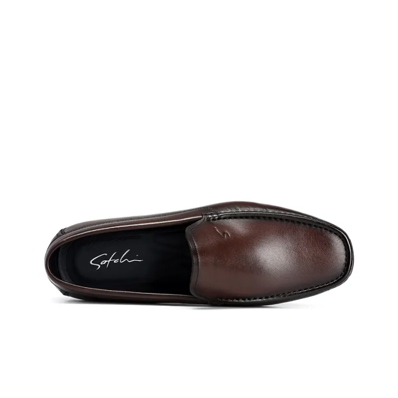 Satchi Loafers 1.5CM Men's Coffee-3