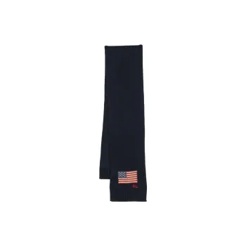 Ralph Lauren Kids Flag Intarsia-knit Logo Cotton Scarf