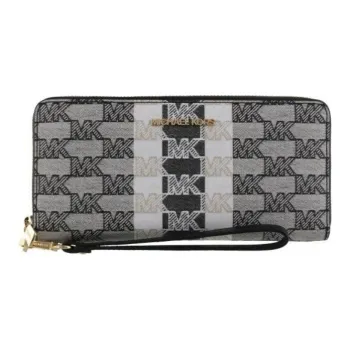 MICHAEL KORS Jet Set Travel PVC With Leather Wallet Women's Black