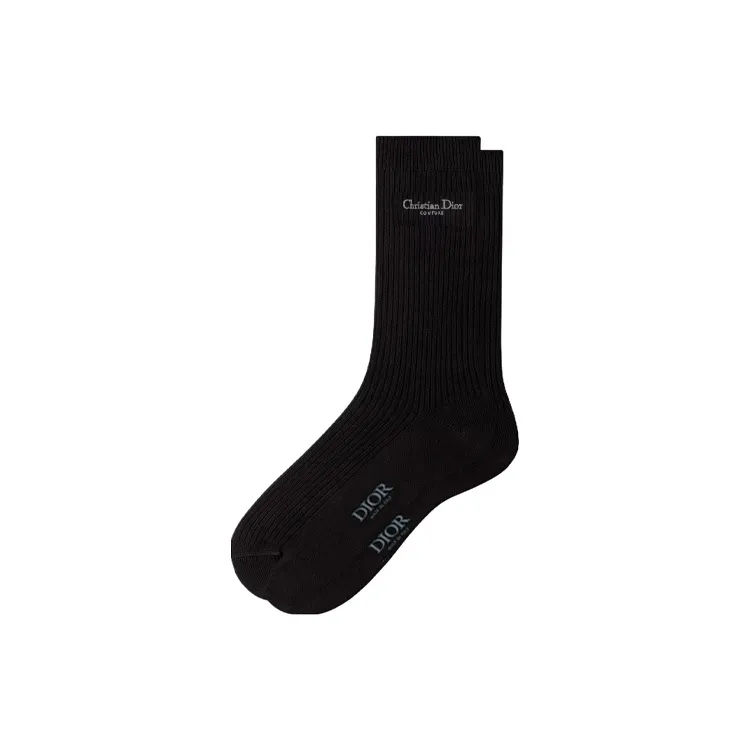 DIOR Mid Calf Socks Men's 1 Pack Black-0