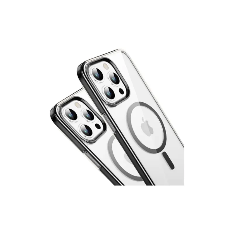 GAAOGKK Phone Cases Compatibility IPhone15/Pro/proma Transparent Air Cushion Impact Resistant Case With Magnetic Style-6