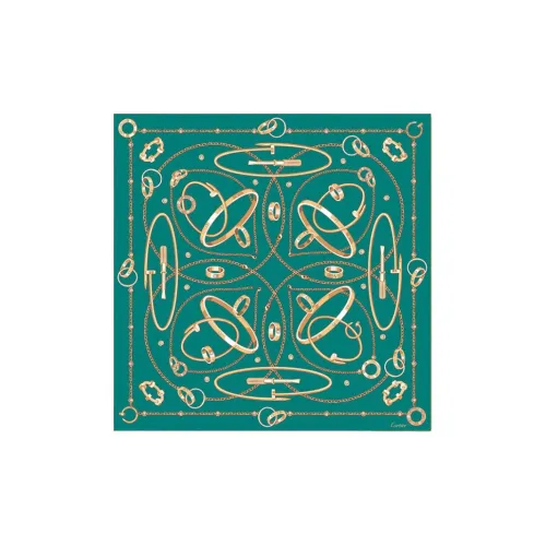 CARTIER Silk Scarves Women's Green