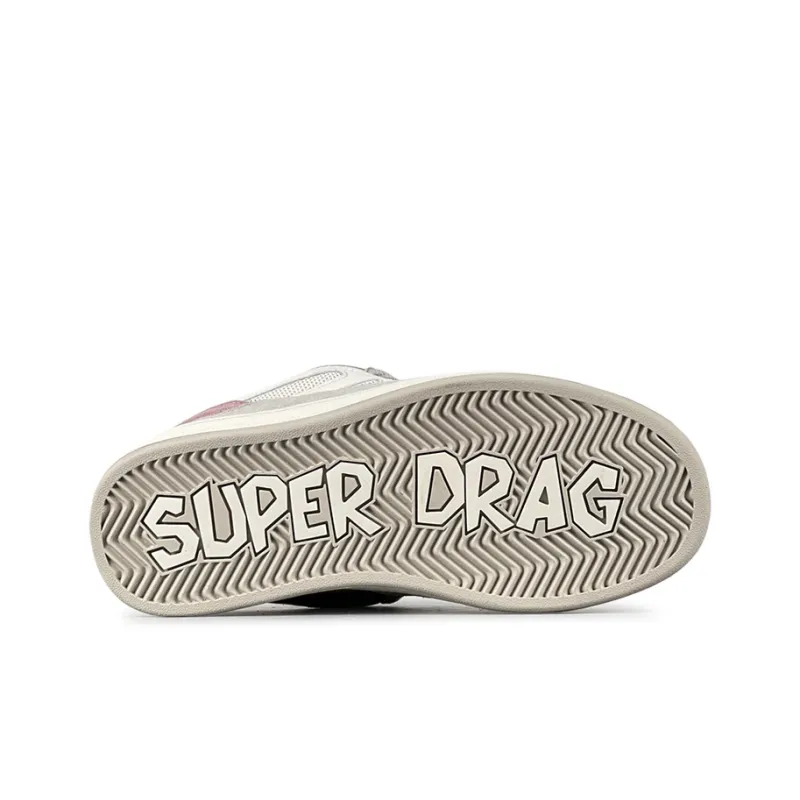 LuzaoT SUPER DRAG Low Top Skateboard Shoes Unisex White Peach Ice Cream-5