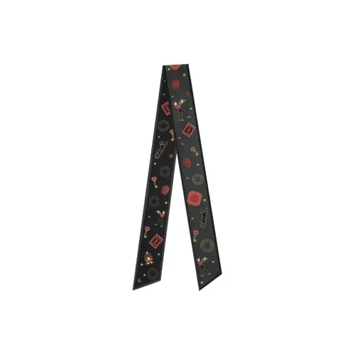 CARTIER Silk Scarves Women's Black
