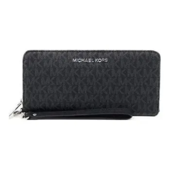 MICHAEL KORS Jet Set Leather Wallet Regular Women's Black