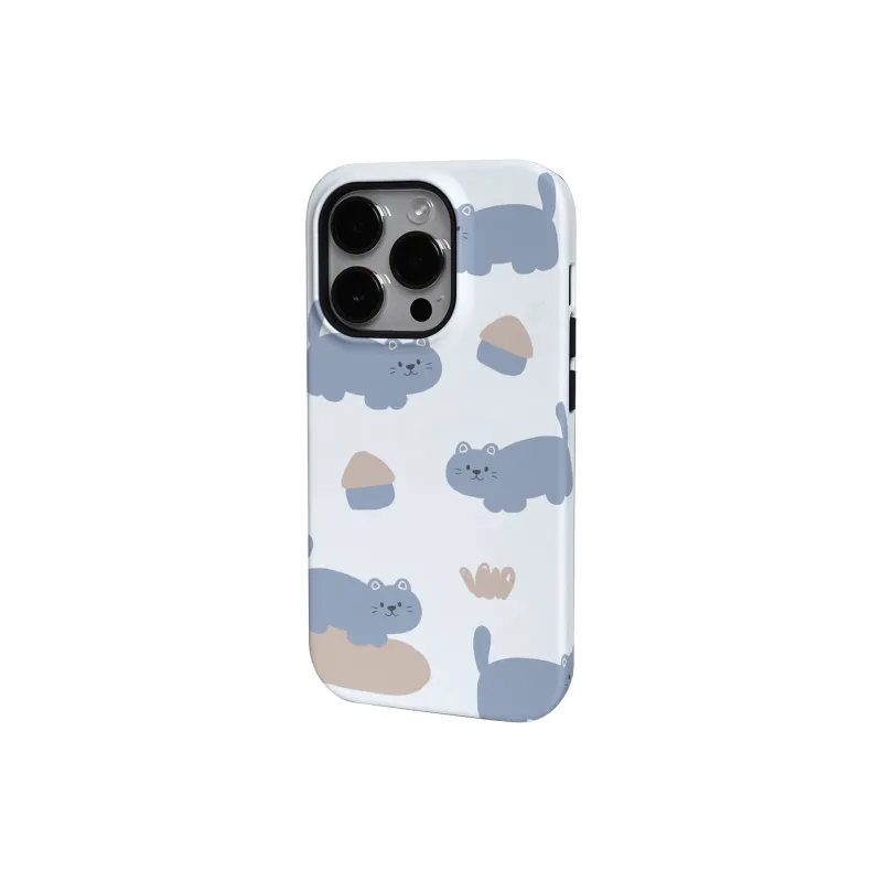 VICY PC Material Impact Resistant Kitten Strolling Phone Cases Compatible With Apple 16 Pro Max/15 Pro/14 Pro/13 Pro-1