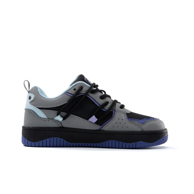 ZHR Slip Resistant Low Top Skateboard Shoes Unisex Gray Black-1