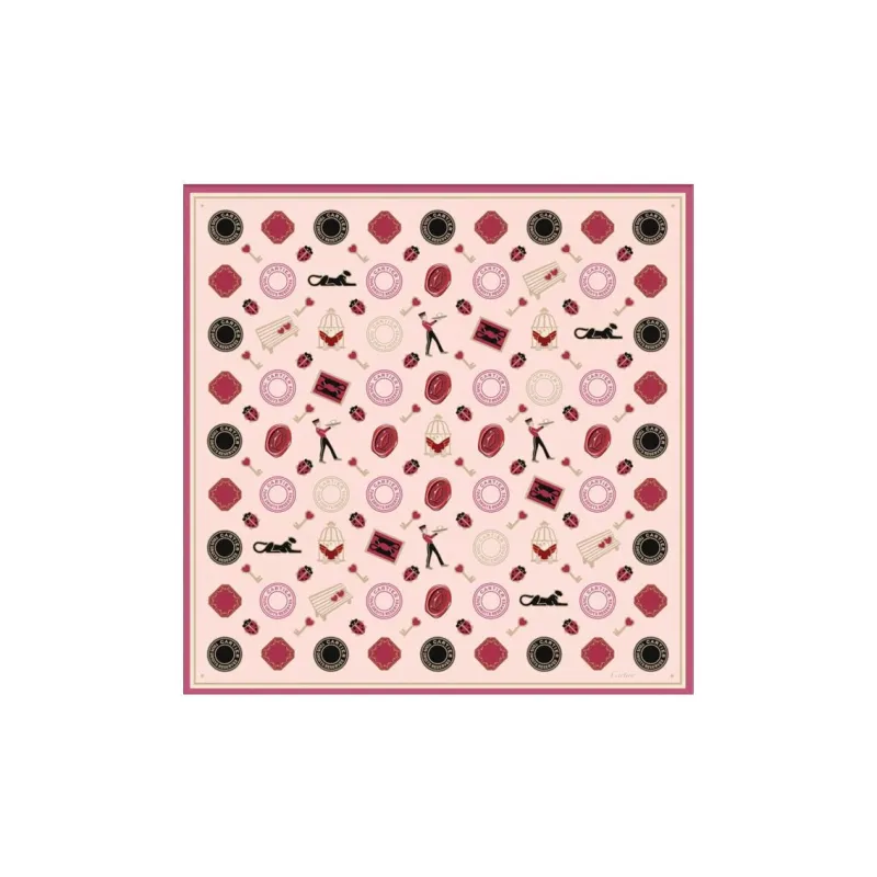 CARTIER Silk Scarves Women's Pink-0