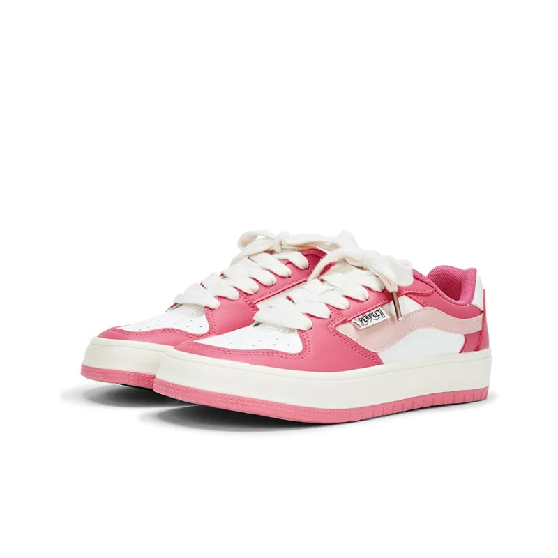 KARLIE KELLER Skateboard Shoes Women's Low Top Strawberry Red-3