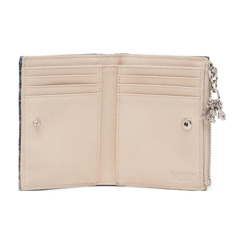 DIESEL Cotton Wallet Small Size Women's Blue-2