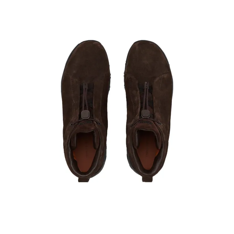 Zegna High Top Casual Shoes Men's Dark Brown-3