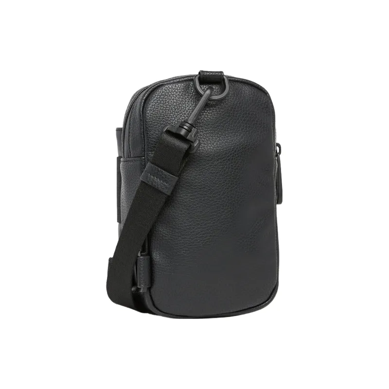 CALVIN KLEIN Recycled Material Cell Phone Pouch, Shoulder Bag, Crossbody Bag Small Size Men's Black-1