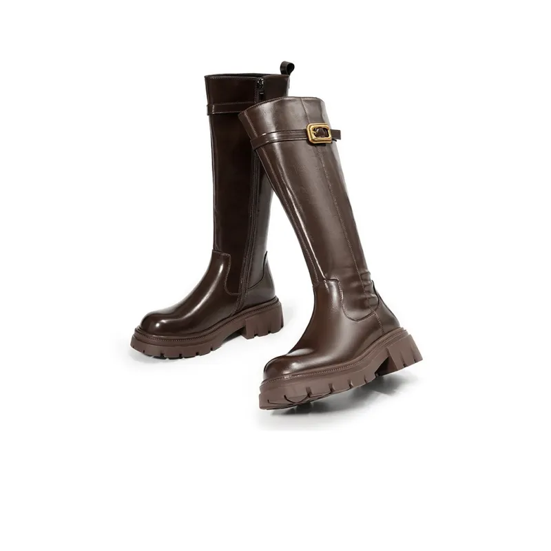 EBLAN Knee high Boots Women's Brown-2