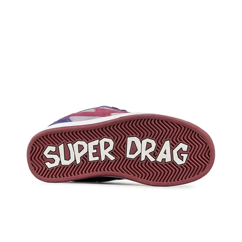 LuzaoT SUPER DRAG Lightning Puffy Shoes Wear Resistant Slip Resistant Low Top Skateboard Shoes Unisex Raspberry Purple-5