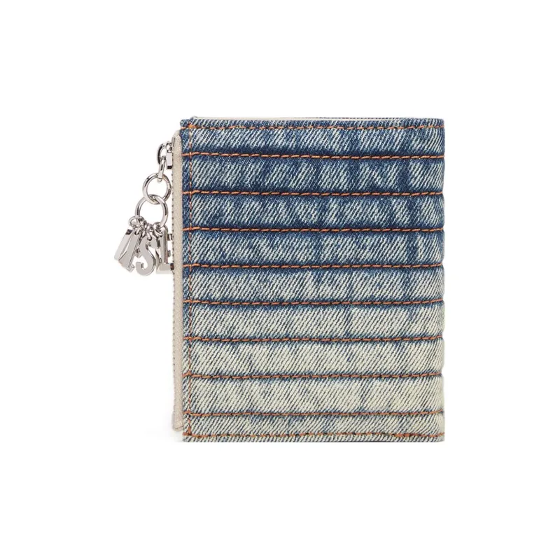 DIESEL Cotton Wallet Small Size Women's Blue-1