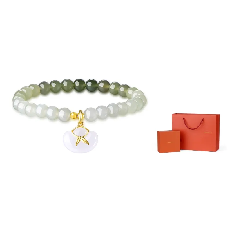 LOVING Hetian Jade Bracelets White Jade/Pale Greenish White Jade Women's-1