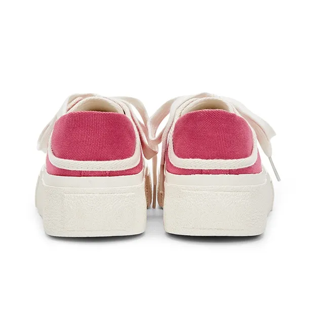KARLIE KELLER Low Top Canvas Shoes Women's Rose Red-5