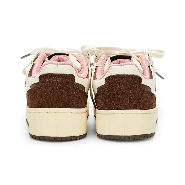 KARLIE KELLER Balance Wear-Resistant Breathable Slip-Resistant Low-Top Skateboard Shoes Women's Pink Brown-4