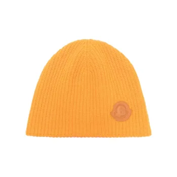Moncler Logo-patch Ribbed-knit Beanie